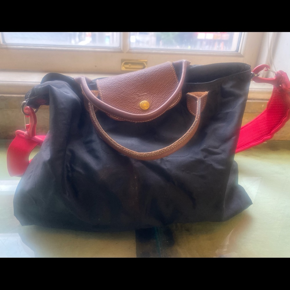 LONGCHAMP UNIQUE 💚ED Le PLIAGE SATCHEL Bag LUX CABAS VNTG w CROSSBODY OPTION GUC